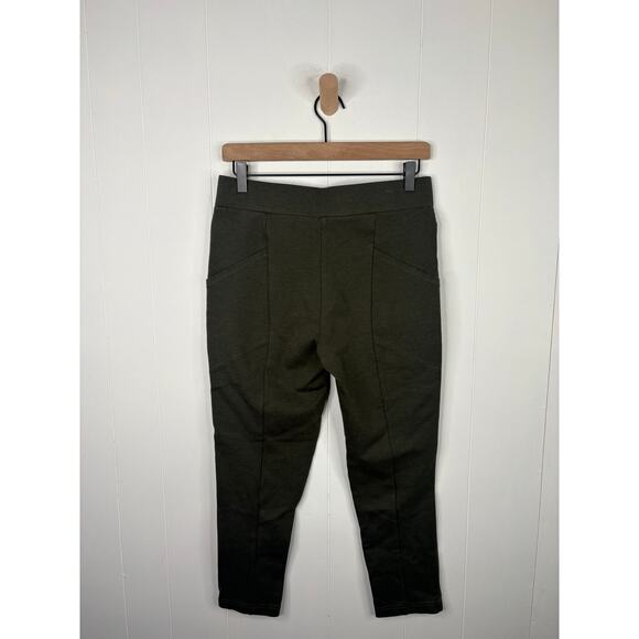 Betabrand Journey Pull On Pants Olive Green Size Medium Petite Short Zip Pocket - Picture 6 of 9